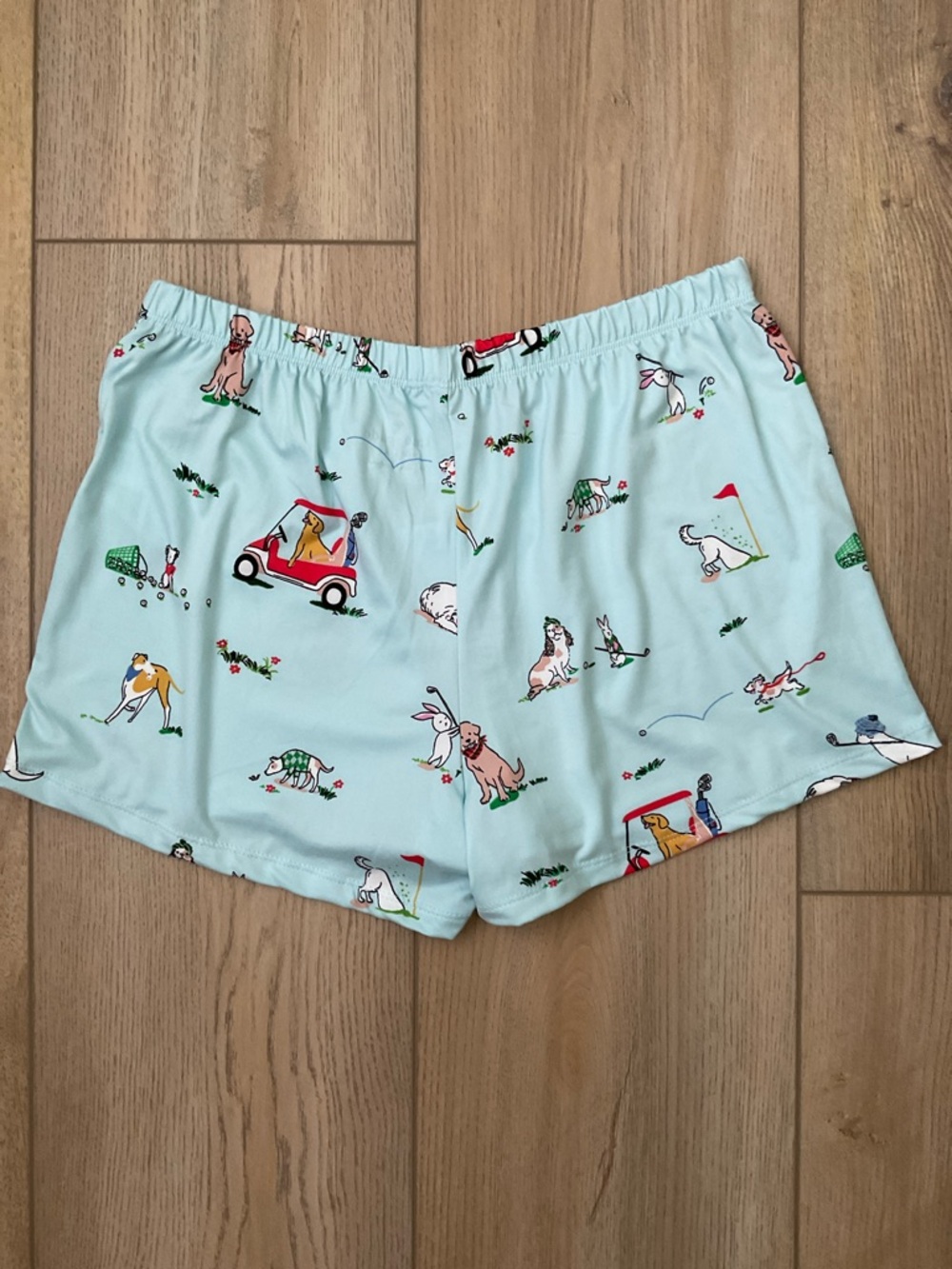 NWT Kate Spade Dog Golf Themed Short Sleeve Shorty Pajama Set Size L Whimsical - Picture 12 of 13